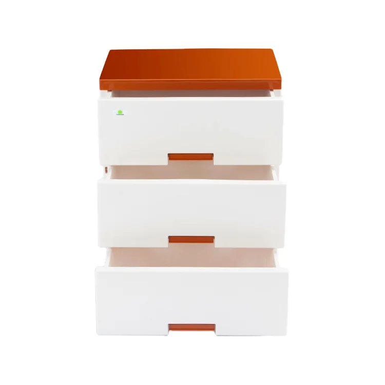 

Factory Wholesale Household 3 Tier Storage Cabinet ABS Plastic Drawer Adult /Baby/Children Wardrobe