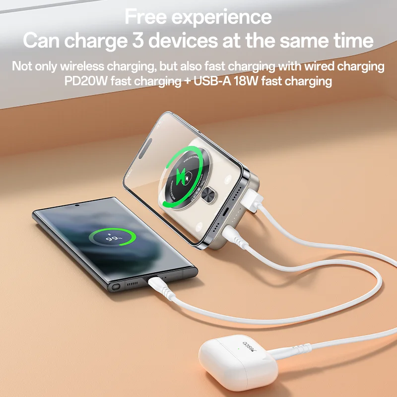 Compact and portable Magsafe magnetic power bank 10000mAh large capacity fast charging mobile power bank