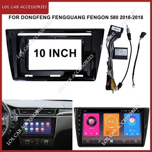 Imagen 1 del producto 10 pulgadas para DONGFENG FengGuang Fengon 580 2016-2018 Radio de coche estéreo Android GPS reproductor MP5 Fascia unidad principal Panel marco cubierta