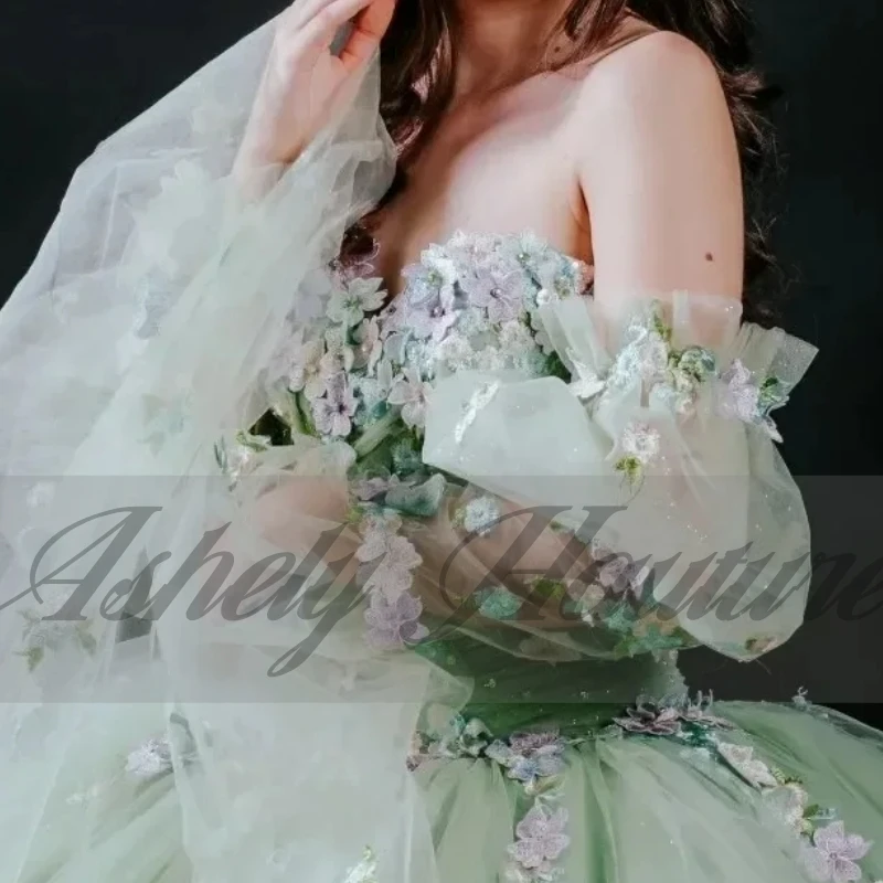 Dostosowane księżniczka dziewczyna Quinceanera sukienki koronkowa aplikacja gorset suknia balowa kobiety bal sukienka na przyjęcie urodzinowe Vestido 15 Anos 2025