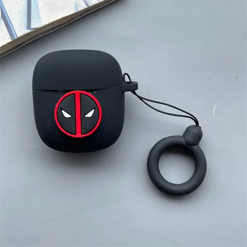 Cartoon Marvel Deadpool Earphone Case for JBL TUNE FLEX Silicone Protective Cover With Key Chain