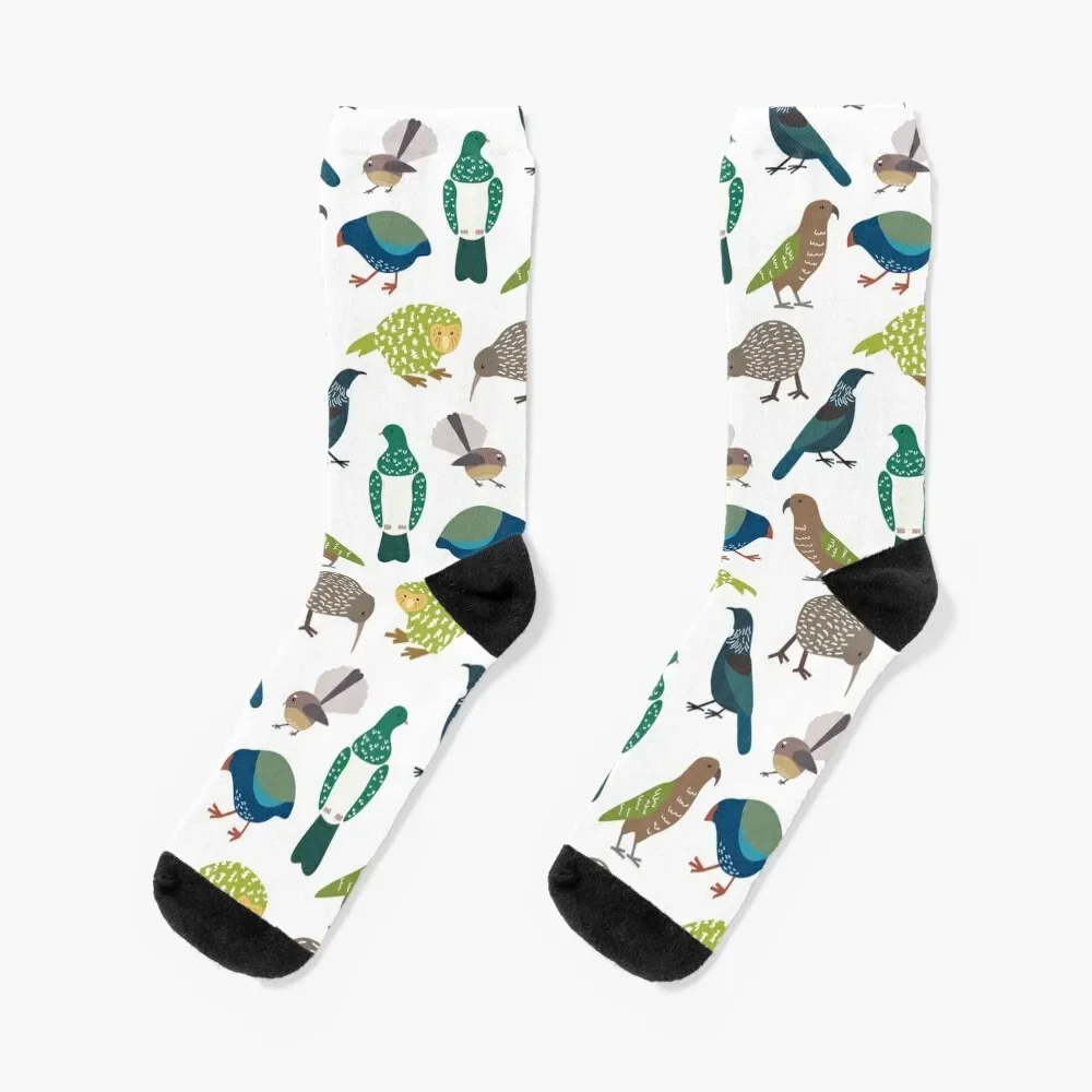 

Cute New Zealand Birds WHITE Socks colored Running Boy Child Socks Women's