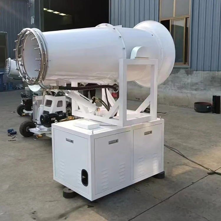 Fast Delivery 60m Metal Mist Spray Pump Remote Control Mobile Fog Cannon Machine stainless steel machine fog cannon customized