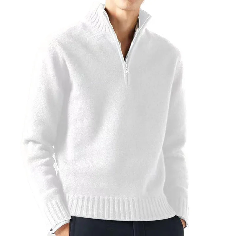 Autumn Men Turtlenecks Sweaters Knitwear Pullovers Solid Color Long Sleeved Sweater Male Casual Daily Warm Coats