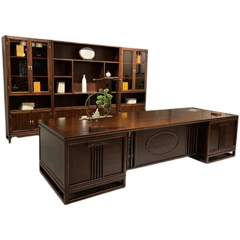 New Chinese-style boss desk, simple and modern class desk, supervisor manager, president, young desk
