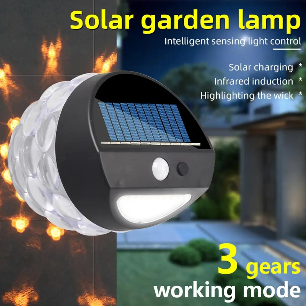 2023 New Home Simulation Torch Lamp Human Sensing Wall Lamp Garden Garden Garden Decoration Waterproof Outdoor Atmosphere Lamp