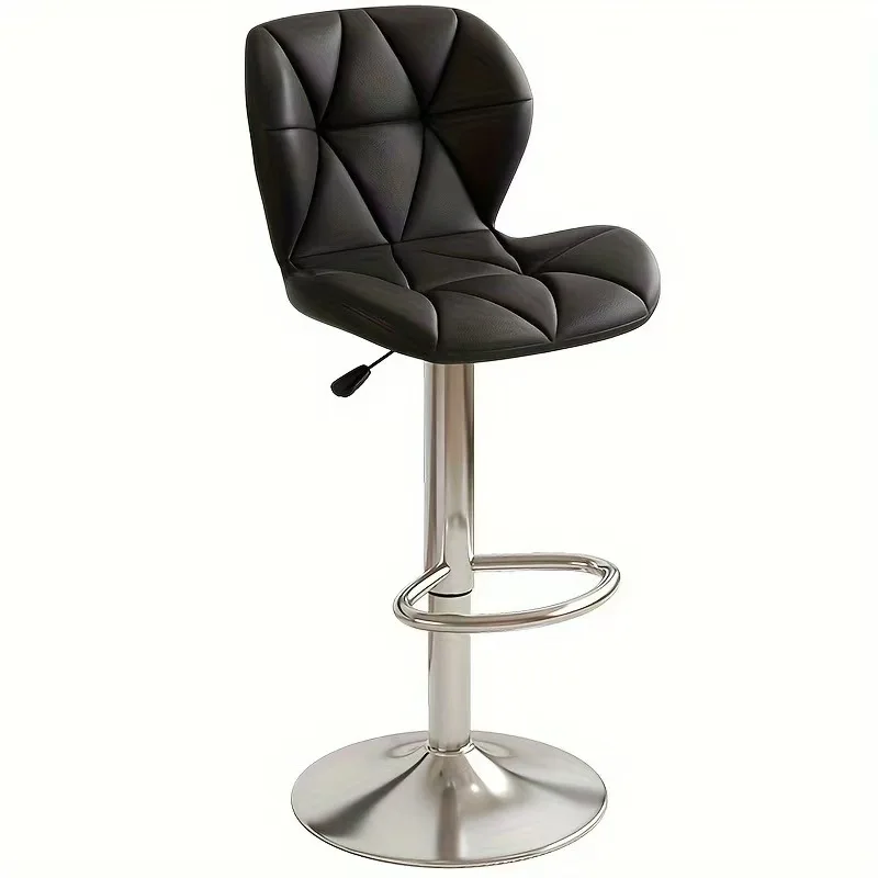 

China Furniture Manufacturers Modern Simple High Backrest Home Bar Chair With Metal Base Design Home Swivel Bar Chair