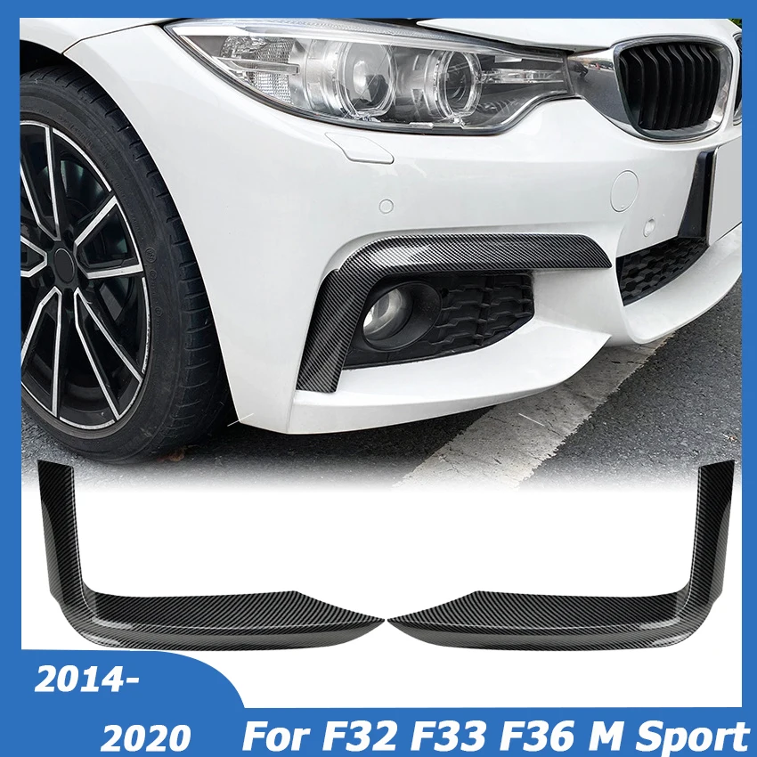 

For BMW 4 Series F32 F33 F36 M-Sport 420i 428i 435i 440i 2014-2020 Front Upper Splitters Spoiler Kit Fog Lamp Cover Accessories