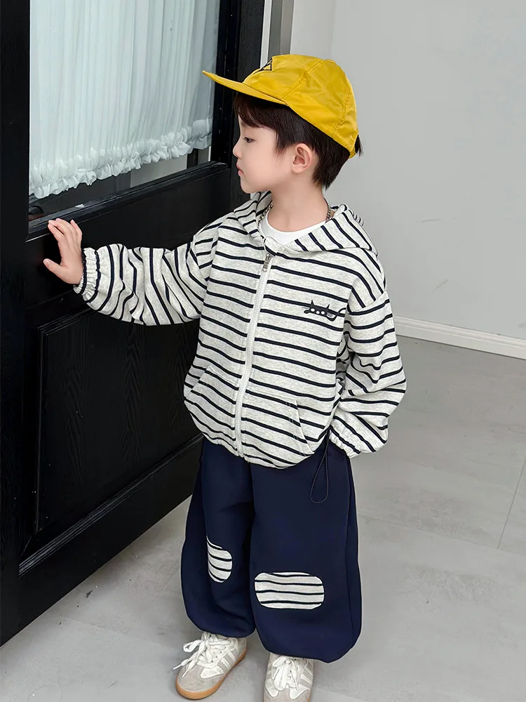 Children Hoodie Set Boys Casual Hoodies Coat+Pants 2Pcs Suit Kids Clothes Tracksuit Spring Autumn Teenagers Outfits 2-12 Years