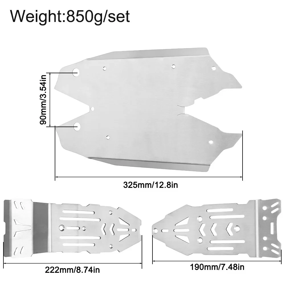

RC Car Skid Plate Chassis Protection Kit Stainless Steel for ARRMA 1/8 MOJAVE 4S 4X4 RTR ARA4404T1 Upgrade Parts