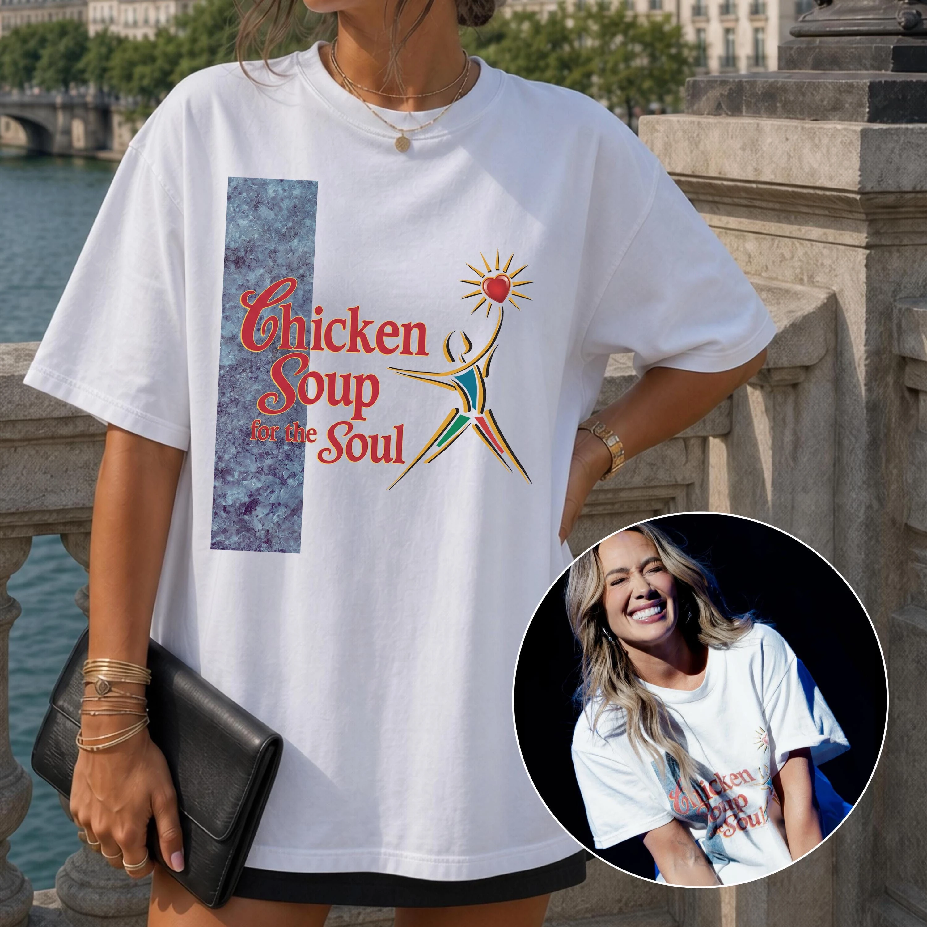 Vintage Chicken Soup for The Soul, Hilary Duff Lucky Me Tour 2026 Tee, Y2K Nostalgia