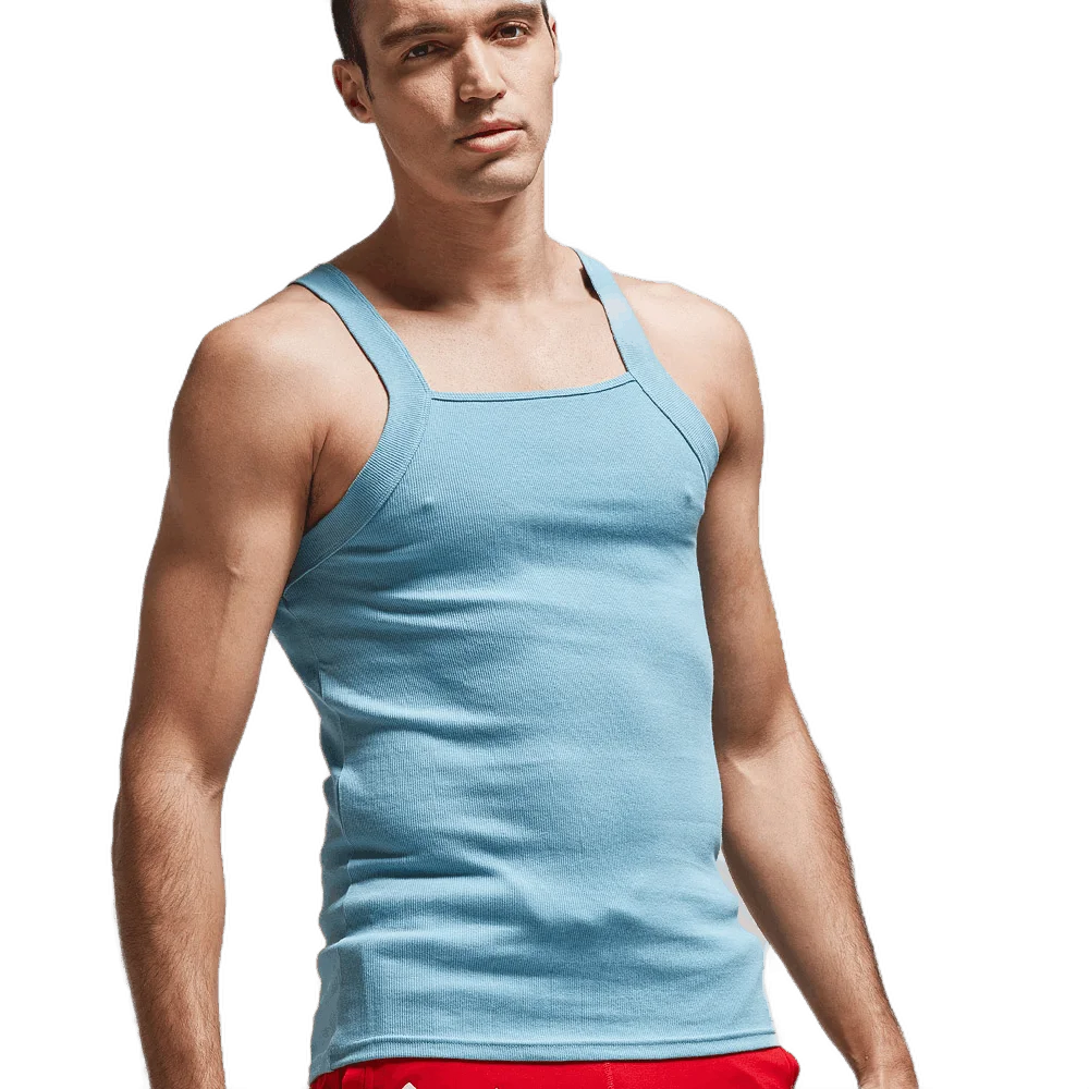Męska kamizelka do spania w domu Casual Men Colete Cotton Tank Top Solid Cotton Tank Tee Gay Sexy Top Clothes Sleeveless Garment — zdjęcie 2