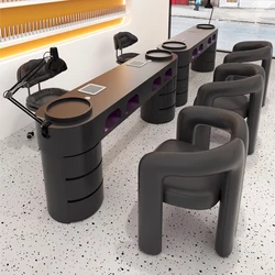 Kawaii Accessoires Nagel Tafel Bureau Werkstation Nordic Barbershop Nail Tafel Staan Zwarte Tavolo Per Unghie Salon Meubels