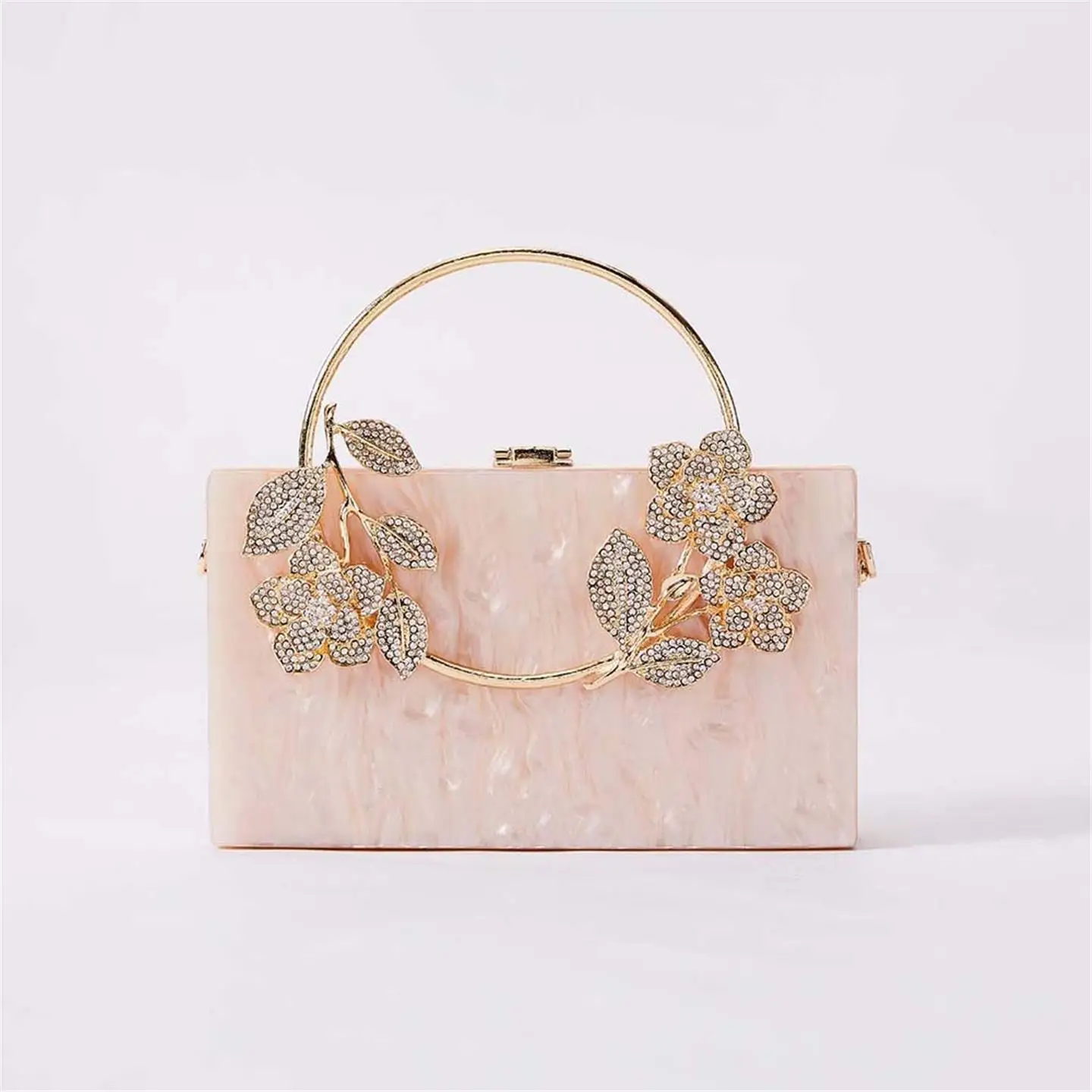 

Floral Acrylic Single oulder Chain Handbag for Women New 2025 Casual Sle Par Bag Ladies Handbag Ele Trendy