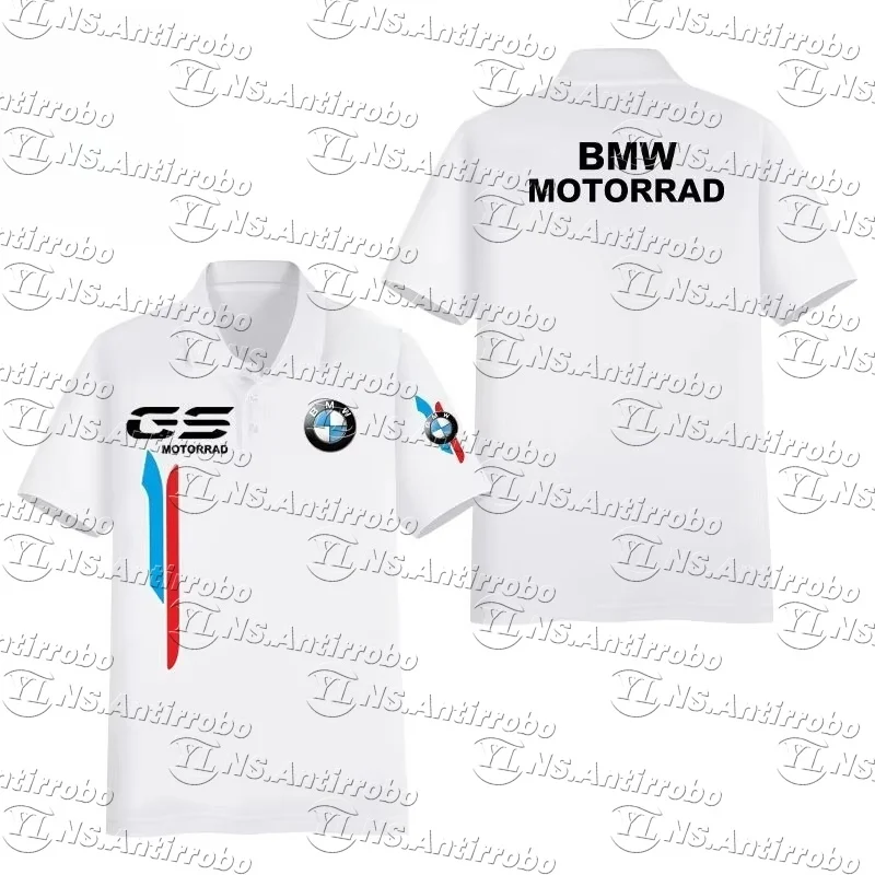 BMW verão moda luxo camisa polo 3d fino respirável secagem rápida roupas esportivas de alta qualidade dos homens negócios manga curta polo shir