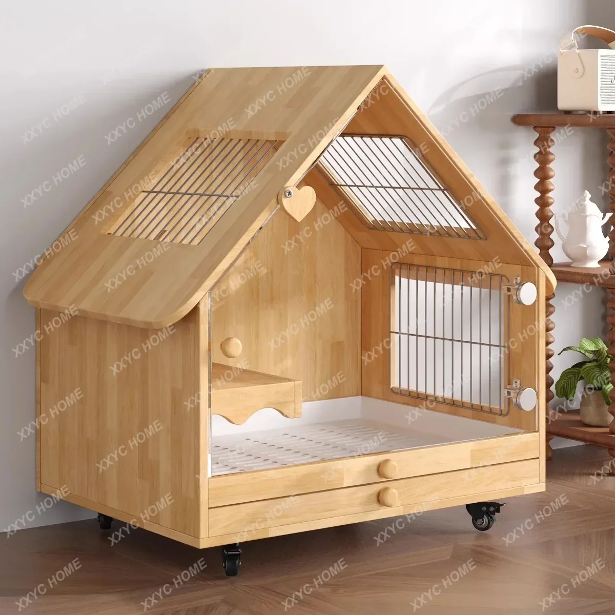 Rabbit cage large, double tray waterproof, pet guinea pig guinea pig rabbit villa dog cage