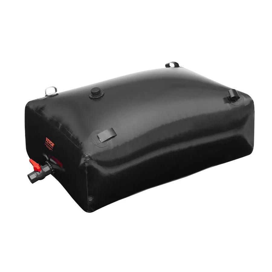 

Portable Water Storage Bladder 87 Gal PVC Collapsible Water Tank Black