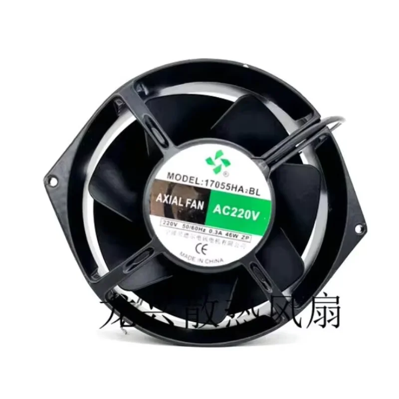 AXIAL 17055HA2BL AC 220V 0.3A 46W 172x150x55mm 2-Wire Server Cooling Fan