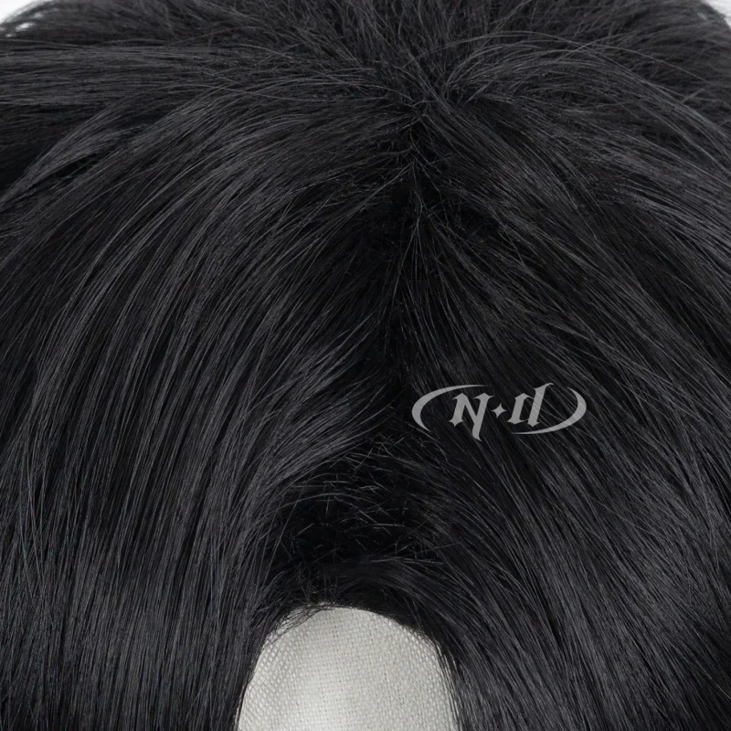 ND Ran Mouri 코스프레 가발 애니메이션 코스프레 블랙 긴 머리 가발 코믹 콘 Coser 의상 테마 파티 내열성 합성