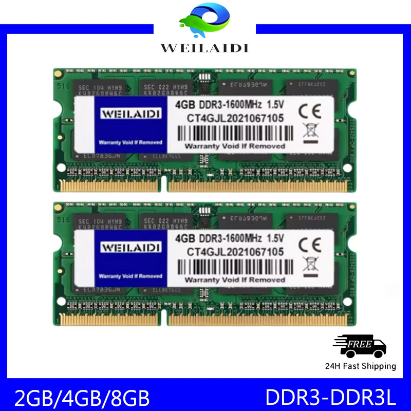 Memoria ram DDR3 DDR3L 2GB 4GB 8GB 16GB PC3 1333 1600MHZ 1.5V PC3L-10600 12800 1.35V SO-DIMM Memory RAM for Notebook Laptop