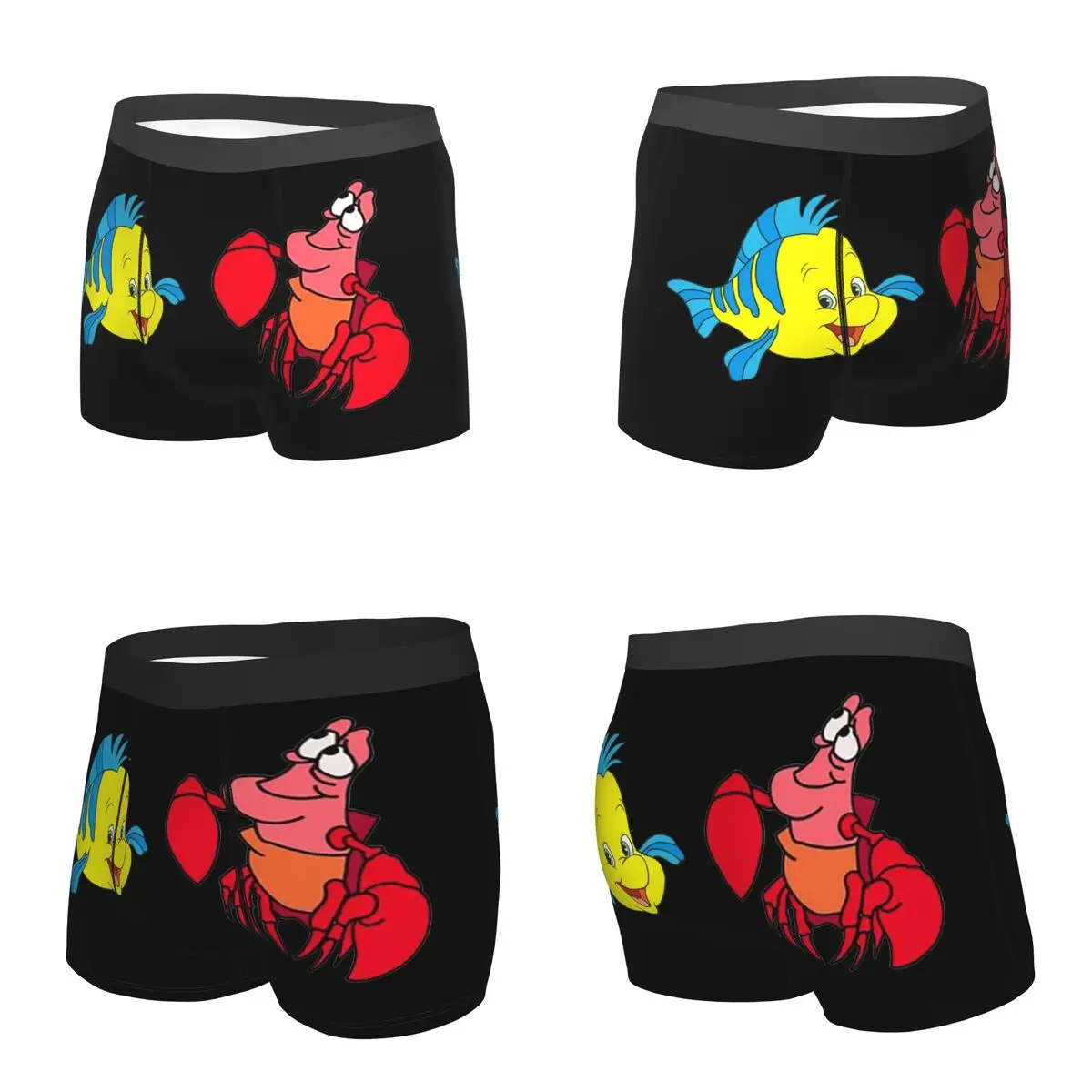 Boxer Underpants Shorts The Little Mermaid Panties Men Ventilate Underwear for Homme Man Boyfriend Gifts