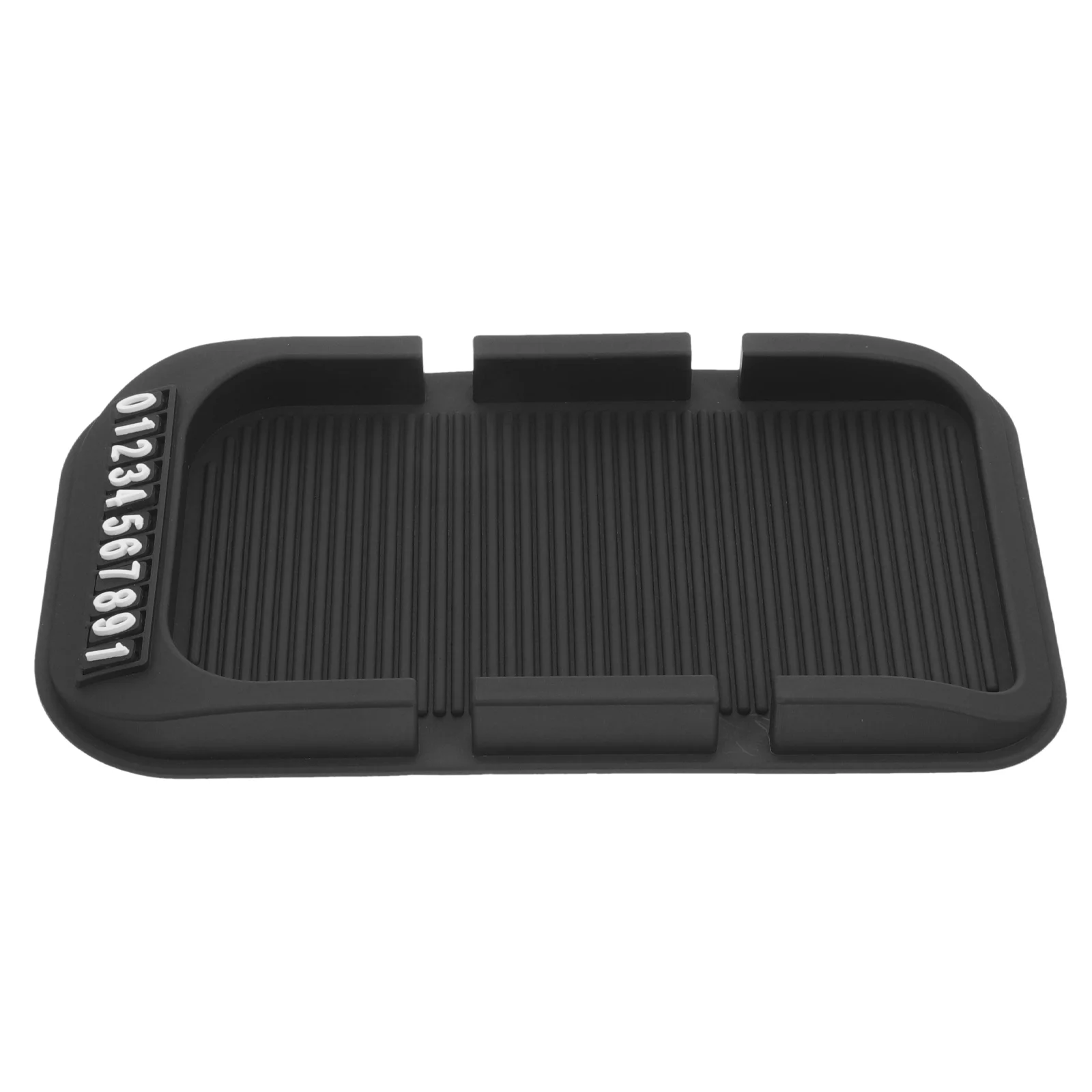 Car Silicone Tray Vehicle Dashboard for Phone Trays Key Fob Non-slip Mat Sunglasses Double Groove Stand Pvc Automotive