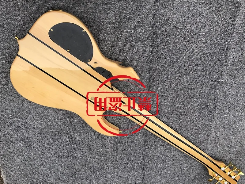 Electric Bass Guitar, 6 Strings , Top Figure, Special Solid Body, High Quality , Active Pickup,free Shipping