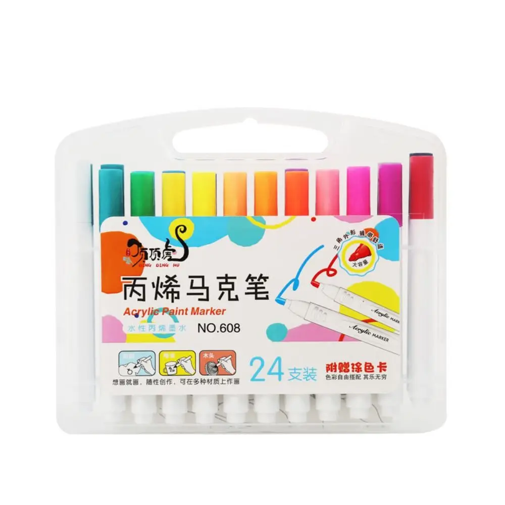 Waterproof 12/24/36/48/60 Colors Acrylic Marker Painting Drawing Art Painting Markers Pens Graffiti DIY Crafts
