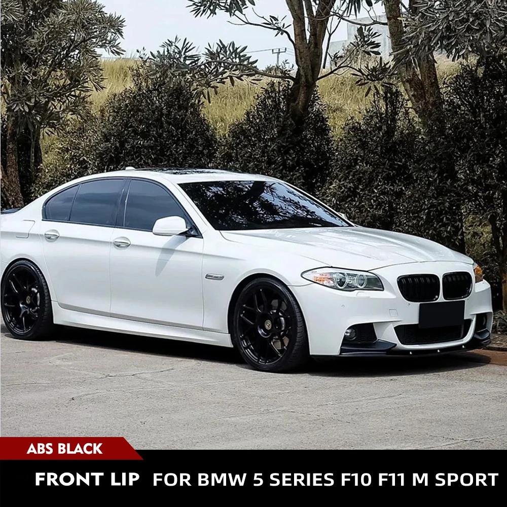 

ABS Black Car Front Bumper Lip For BMW 5 Series F10 F11 M Sport 535i 528i M550d 2010-2016 Racing Tuning Body Kits Chin Spoiler