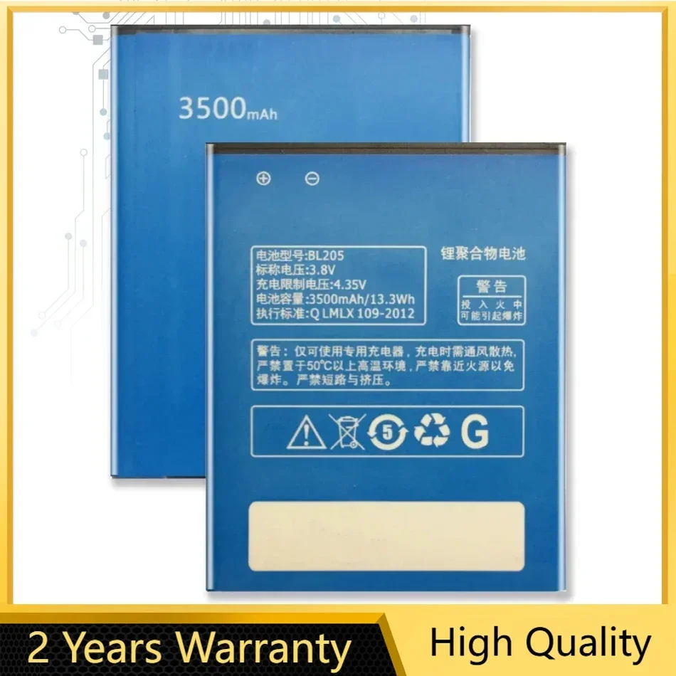 High Quality Battery for Lenovo P770, BL205, 3500mAh