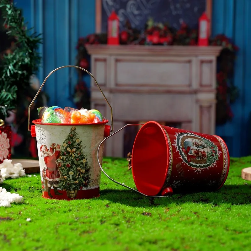 1pc Christmas Creative Multi functional Storage Bucket Home Decoration