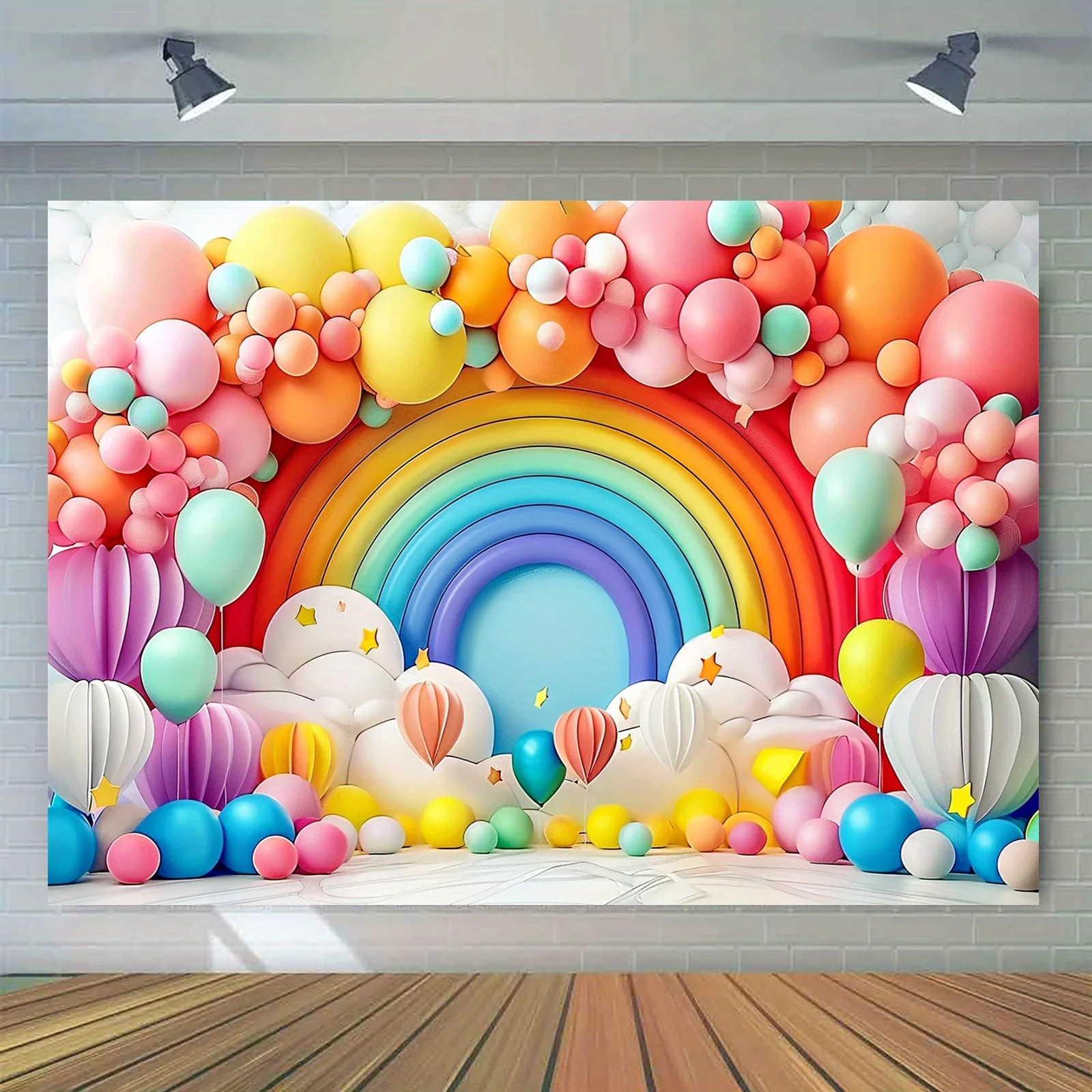Tapestry Rainbow Arch Venus Balloon Background Party Decorations Celebrations Polyester Material No Power Needed