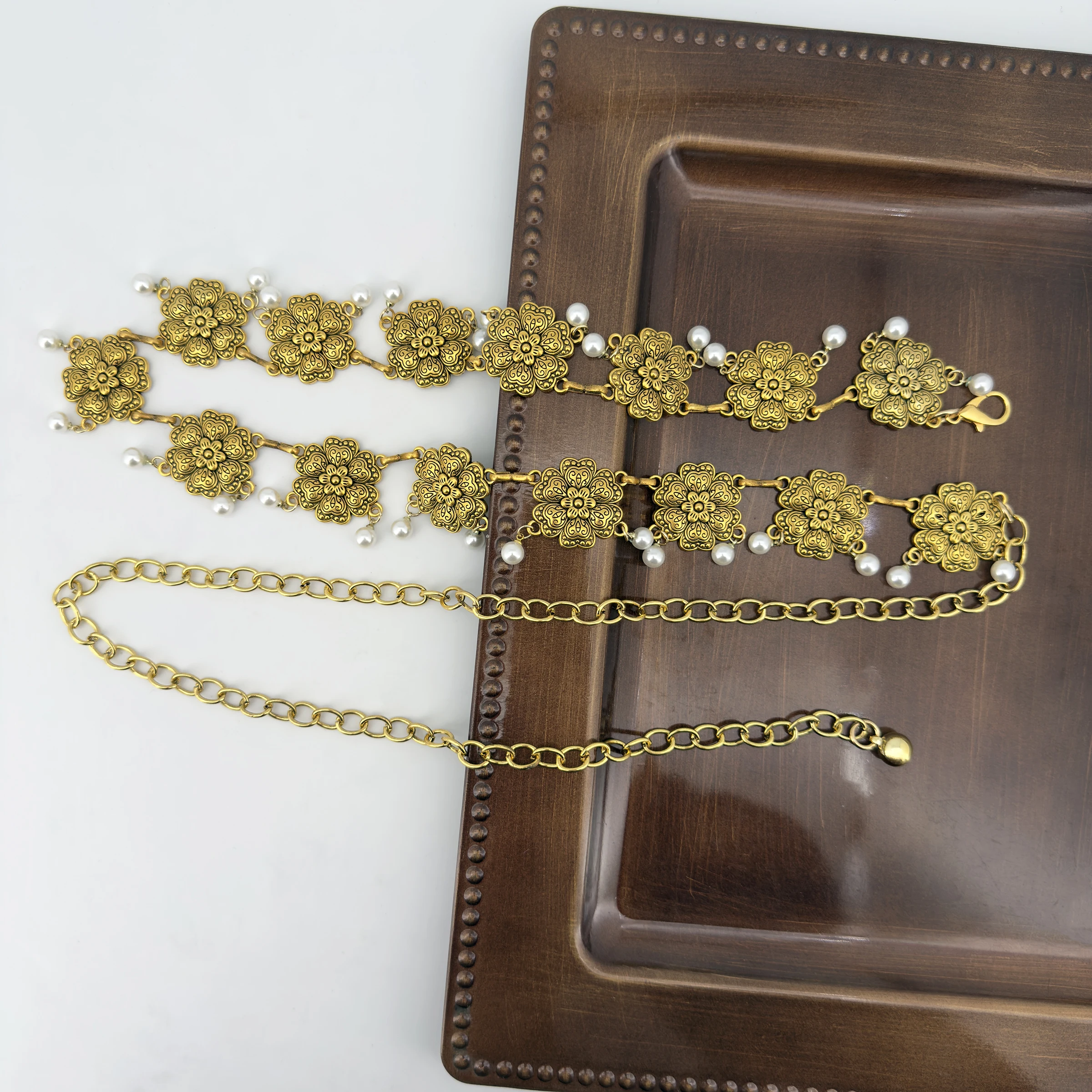 Bohemian-Stil Retro Gold Sonnenblumen-Blumen-Mode Western-Elemente Denim-Taillenaccessoires Damen Hosen- und Rock-Kette Vielseitig Einsetzbar – Detail 19