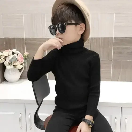 

Winter Sweaters Children Baby Teenage Boys Sweater Girls Turtleneck Thicken Warm Kids Clothing Jacket Pullover 8 10 12 14 Years