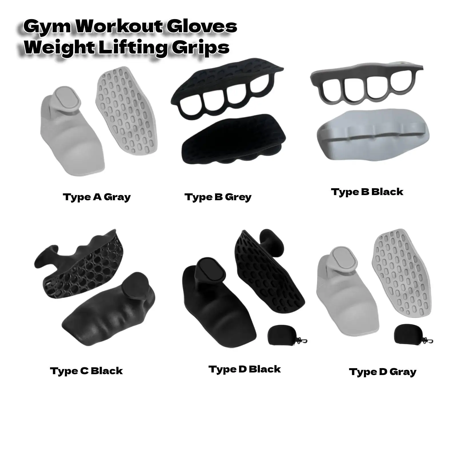 

Weight Lifting Grips Lightweight Silicone Hand Protection Gloves for Dumbbell Lifting Pull Ups Gymnastics Weightlifting Fitness