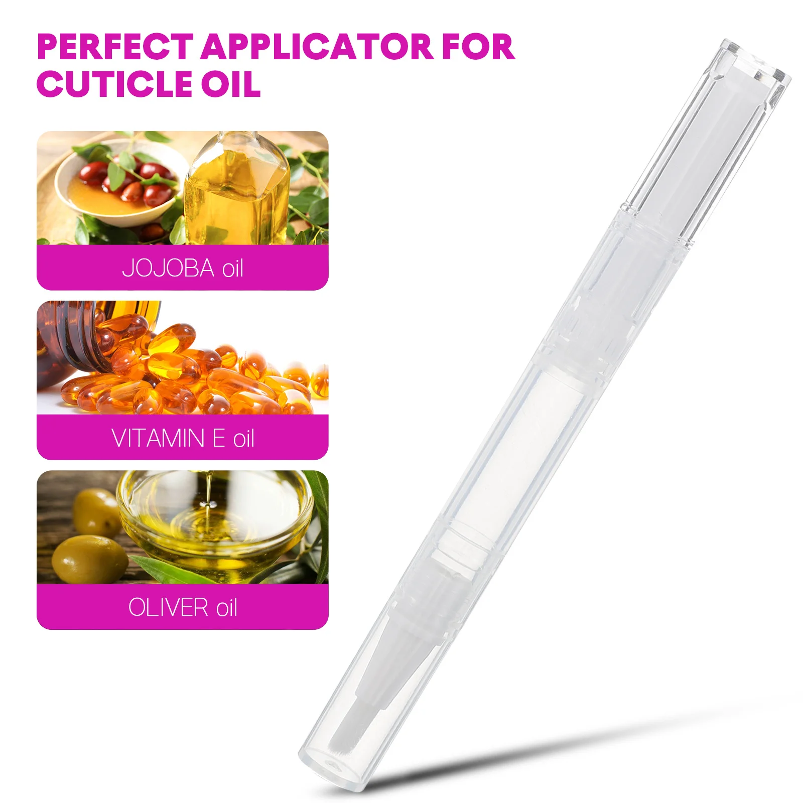 

21Pcs Nail Oil Pen Empty Transparent Pens for Filling Lip Gloss Essential Oils Manicure Accessories Liquid