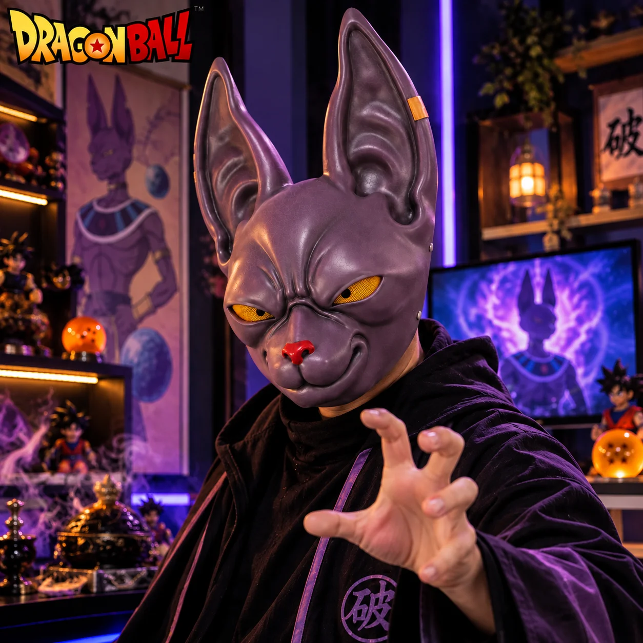 Cosplay Fireball Prop - ドラゴンボール ビアース マスク レジン製 コスプレ用 フルフェイスマスク