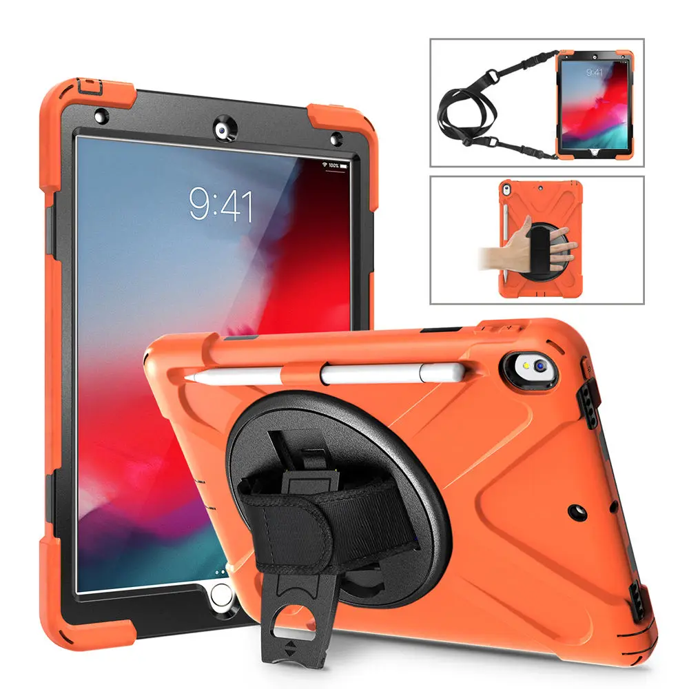 Imagem -04 - Girando Armadura à Prova de Choque para Apple Ipad ar 10.5 A2152 A2123 A2153 A21542023 Capa Coque Funda Mão Alça de Ombro Suporte 360