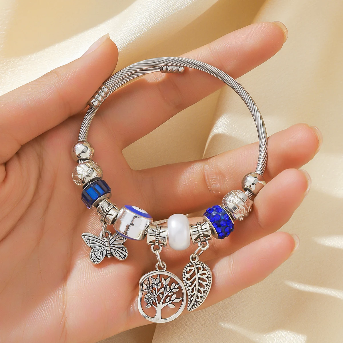 Korean Sweet Cool Pan Family Bracelet DIY Life Tree Rainbow Starfish Love Daily Wear Matching Decoration Best Friend Gift