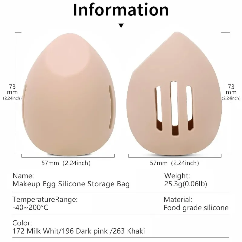 حقيبة تخزين بيضة تجميل سيليكون قابلة للتنفس ومقاومة للغبار ، صندوق إسفنجة مكياج ، نفخة مسحوق ، إكسسوارات أدوات تجميل ، جديدة