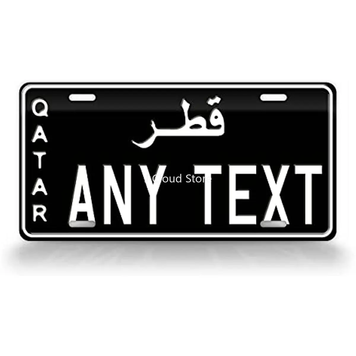 Qatar US Sized Replica Qatari License Plate Any Text Custom Auto Tag Wall Decoration Metal Wall Sign