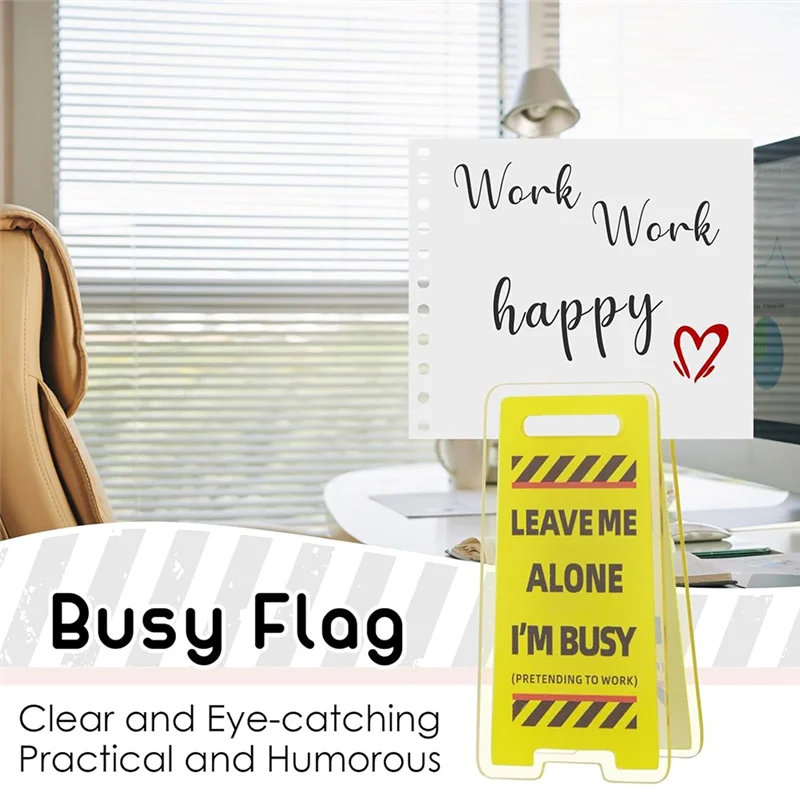 

A13E-Funny Sticky Note Holder - 6 Pack Note Holder Clips, Overstimulated Desk Sign For Office, Hilarious Desk Signs