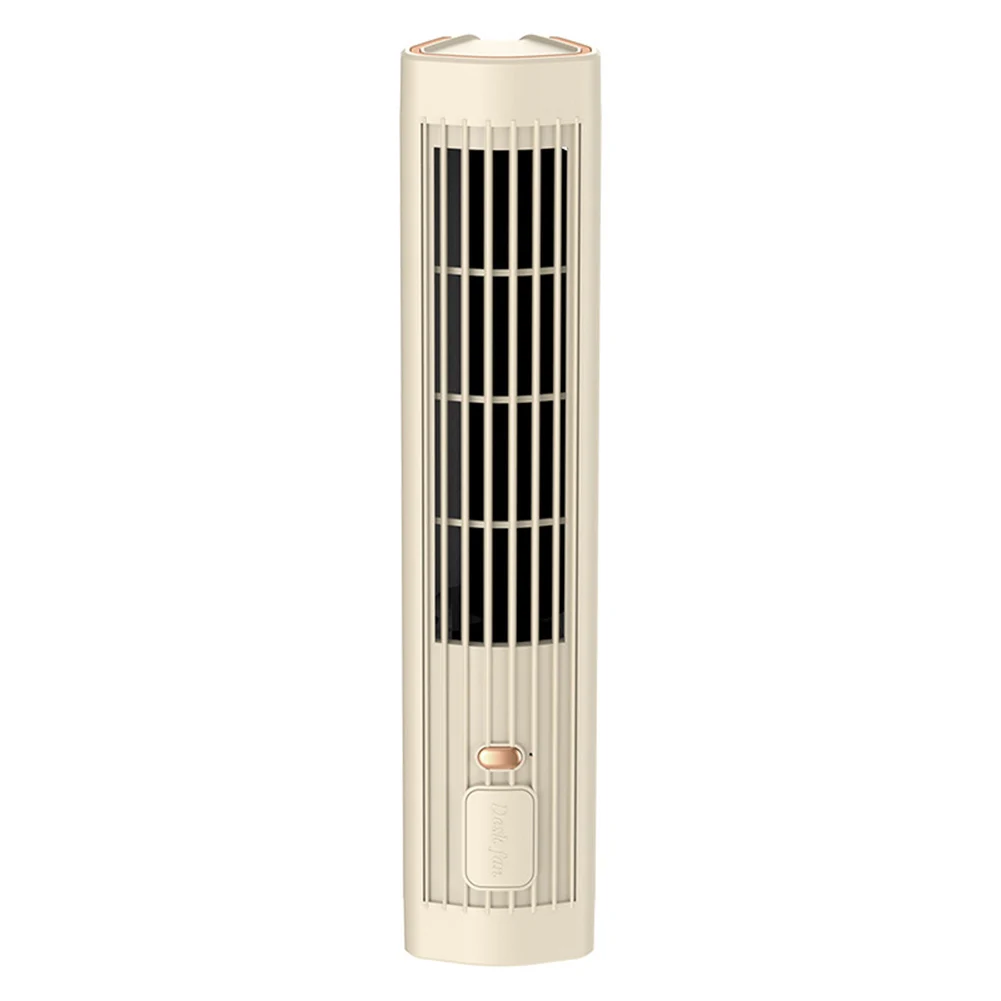 Bladeless Tower Fan USB Rechargeable 3 Speed Standing Quiet Cooling Fan 1200mAh Electric Table Fan Mini Vertical