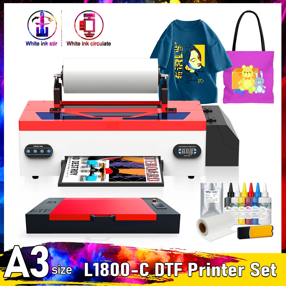 

Принтер A3 DTF для принтера Epson L1800, принтер dtf для переноса футболок, печати для футболок, толстовок, обуви, сумок, ткани