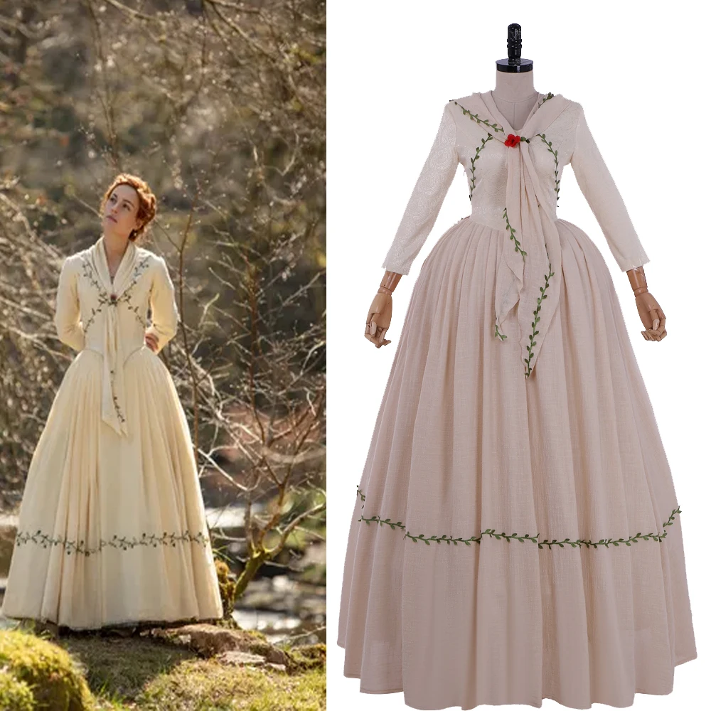 أزياء تلفزيون أوتلاندر بريانا ماكنزي التأثيرية فستان الزفاف زي الفترة الاستعمارية فستان فيكتوري فستان حفلة الهالوين