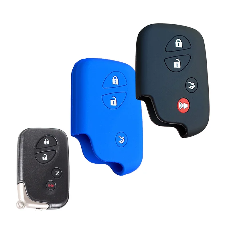 Silicone Key Case Cover Protector Skin for Lexus IS250 CT200 CT200h RX270 RX350 RX450 Remote 3 4 Buttons Keyless Holder Keychain