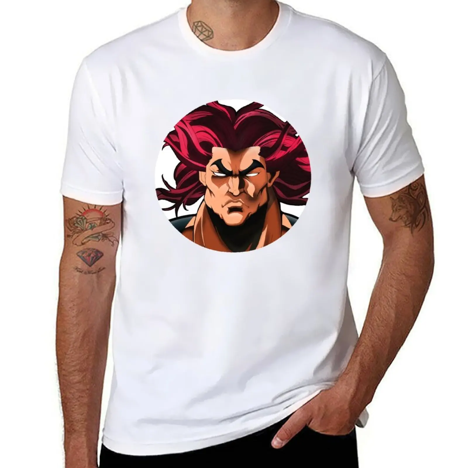 

Baki , Yujiro Hanma badass fanart T-Shirt cotton t shirt man cotton t shirts high quality T-Shirt
