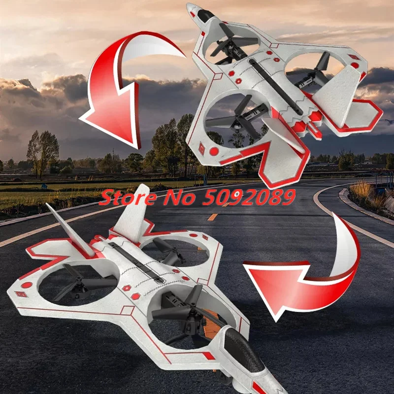 Aereo aliante in schiuma EPP 2.4G RTF elettrico ad alta velocità 3D Flip LED telecomando giocattolo da combattimento RC F35 aereo elicottero luce flash