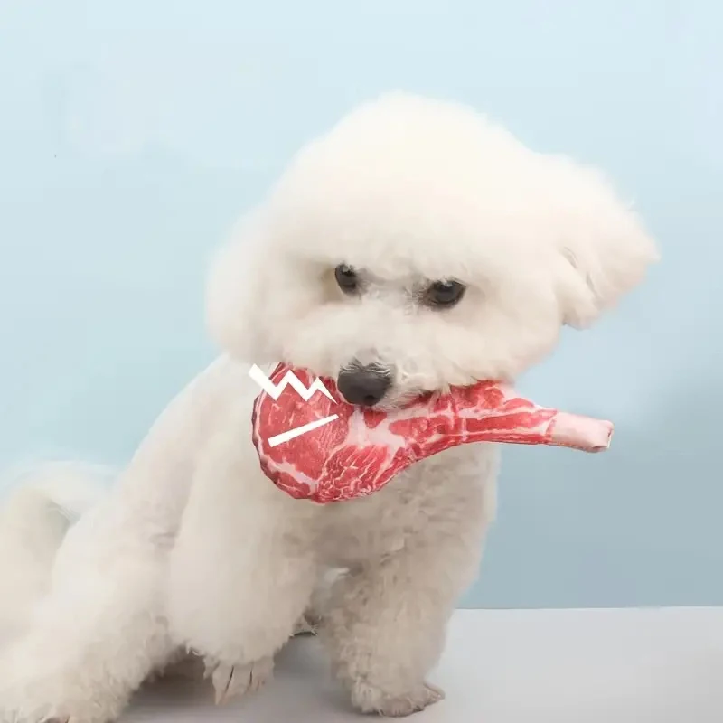 Cross-border hot-selling new productSteak Shape Dog Chew ToyDog chewable steak and battle axe simulation toy - view 4