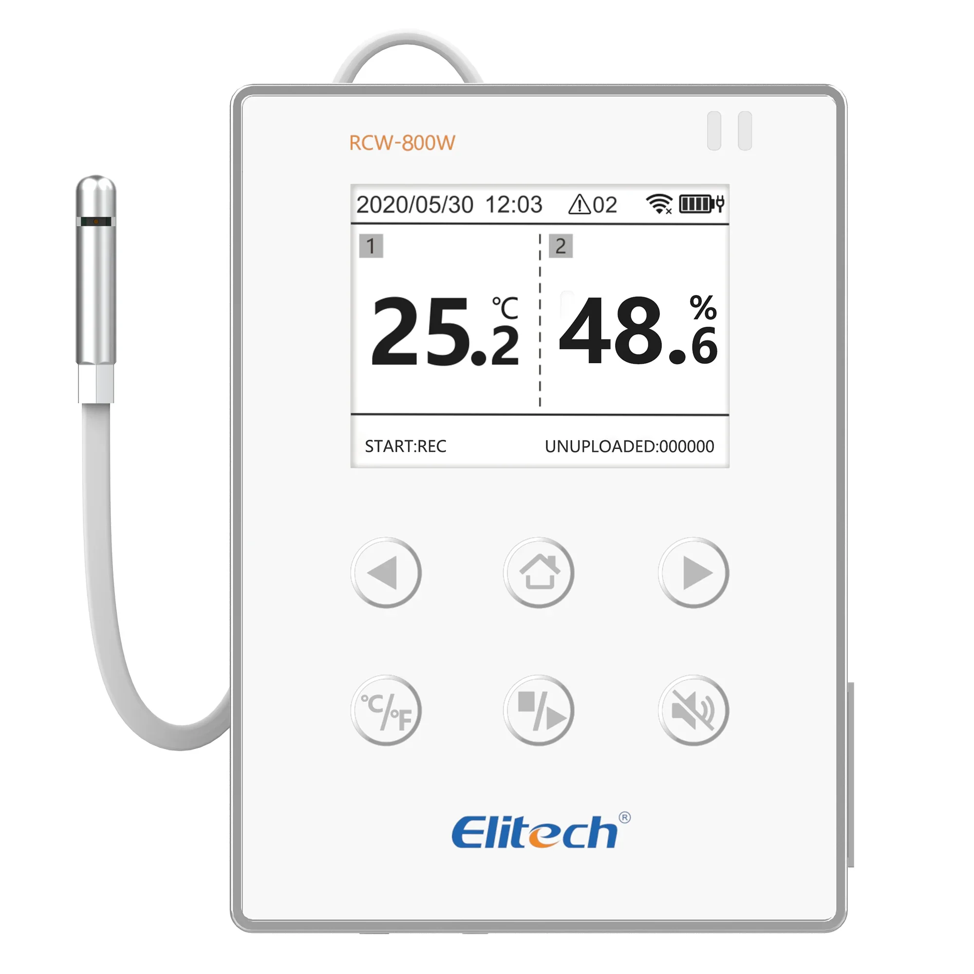 RCW-800W Wifi Temperature and Relative Humidity Data Logger Portable Instrument for Monitoring and Recording